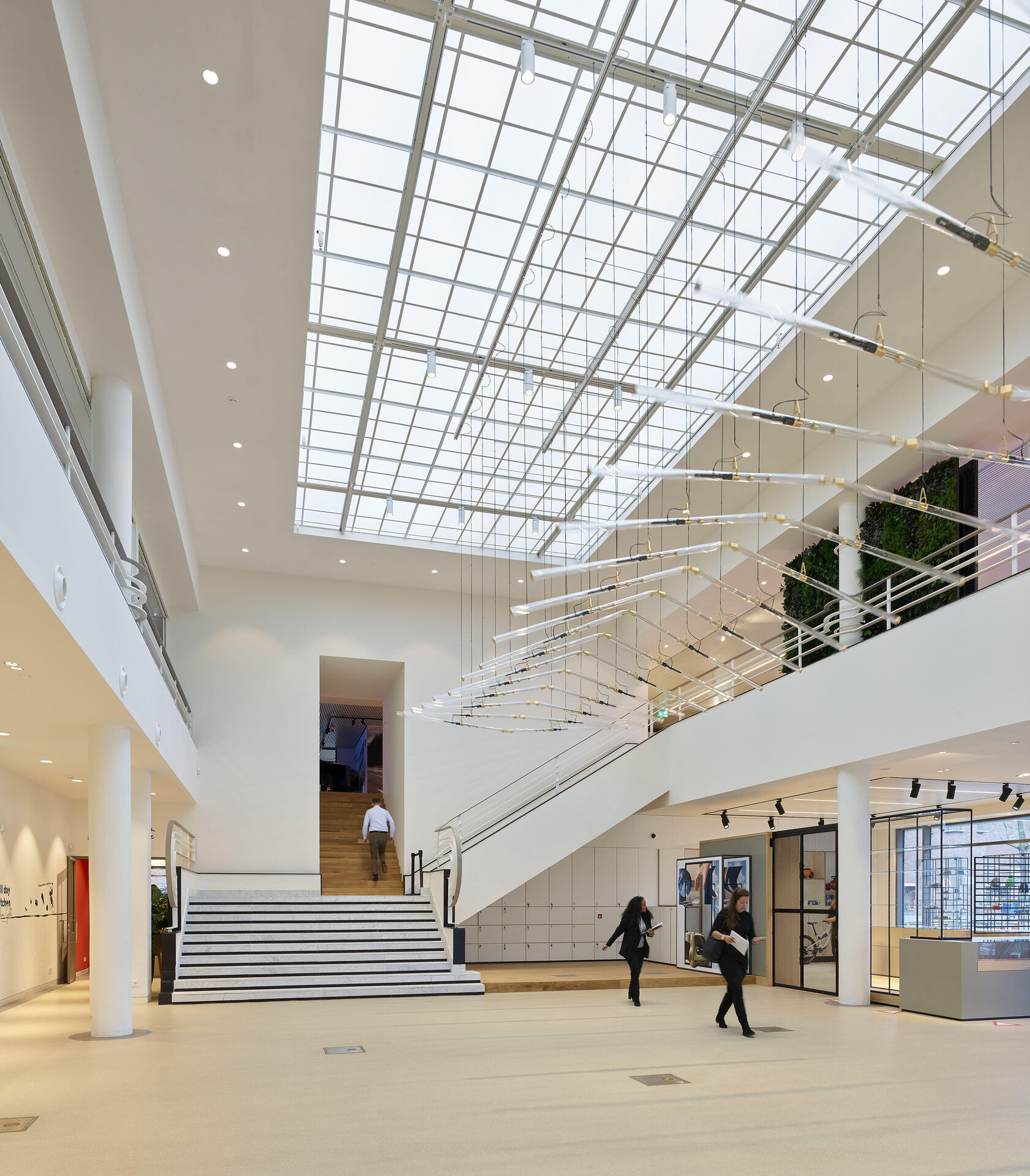 Before and after atrium interior