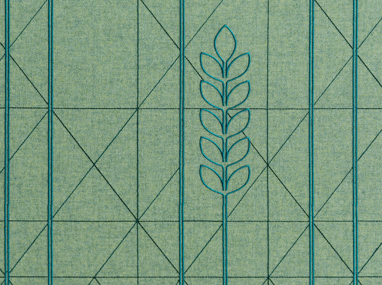Design wall coverings with stitching pattern